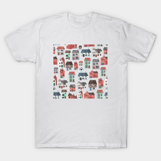 House Pattern T-Shirt by Elena_ONeill